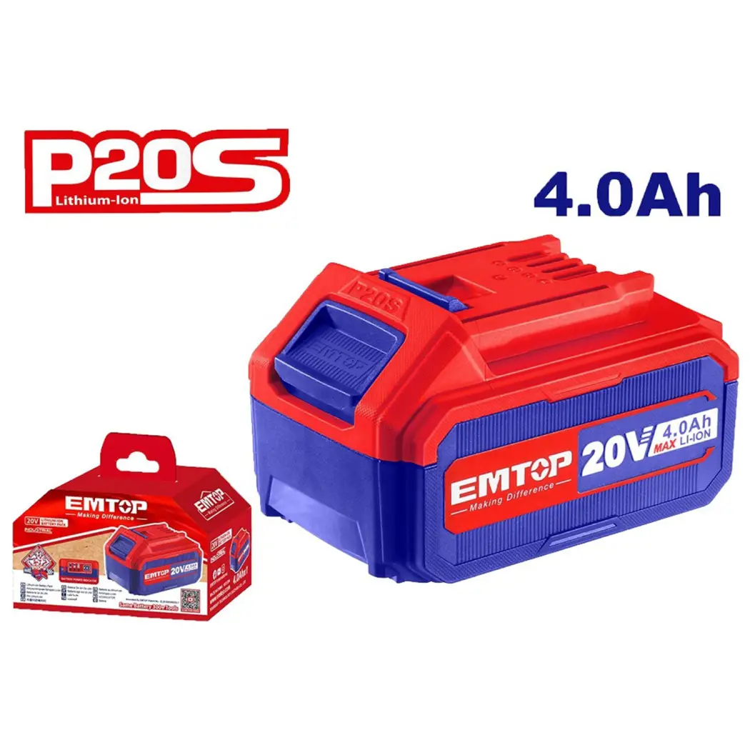باتری لیتیومی 20 ولت 4 آمپر ساعت Emtop مدل EBPK20021