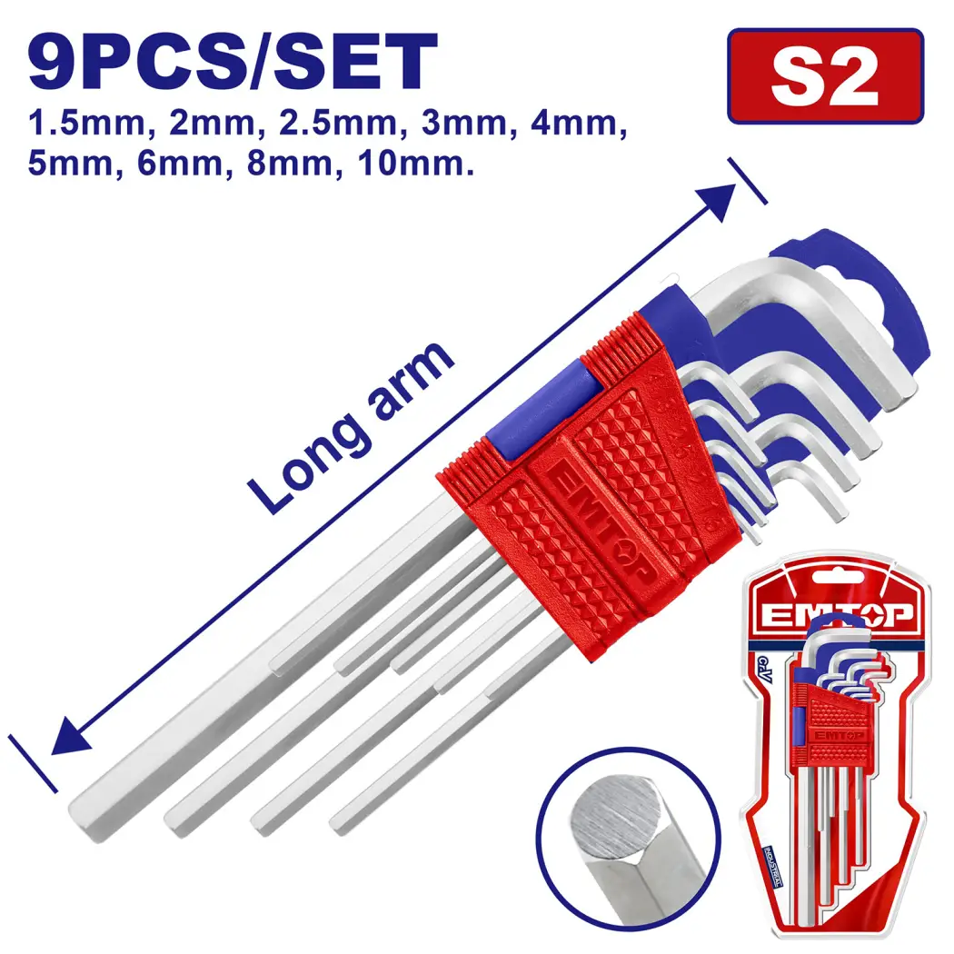 ست آچار آلن 9 پارچه امتاپ EHKY1091