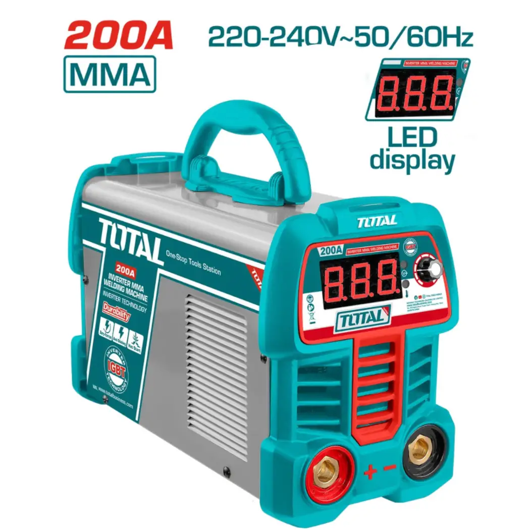 اینورتر جوشکاری 200 آمپر با تکنولوژی IGBT صنعتی TOTAL مدل TW220069