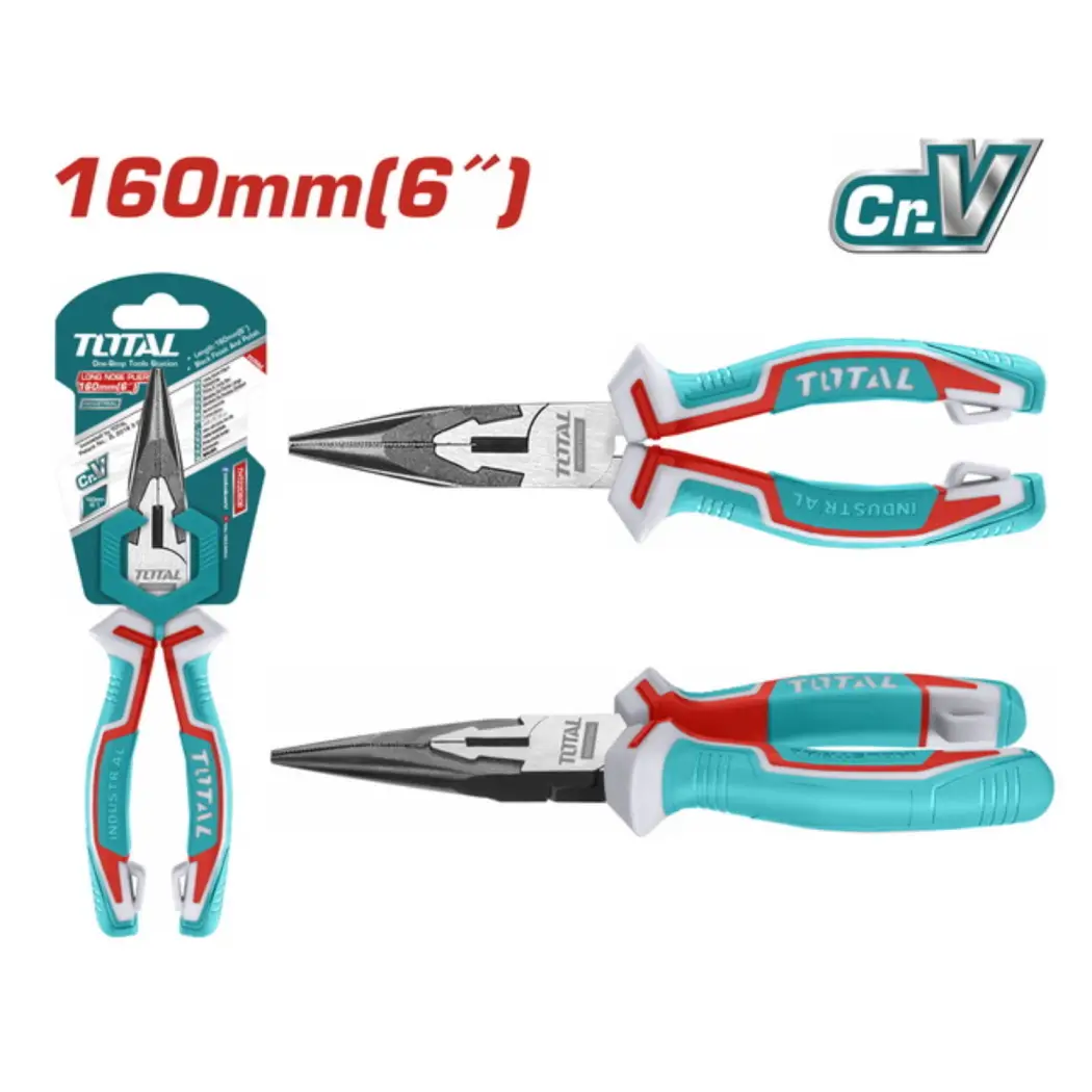 انبردست دم‌باریک 160 میلی‌متر صنعتی TOTAL مدل THT220606