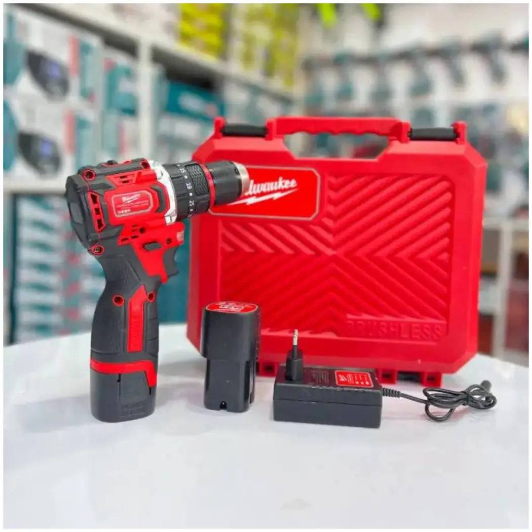 دریل شارژی 24 ولت براشلس Milwaukee