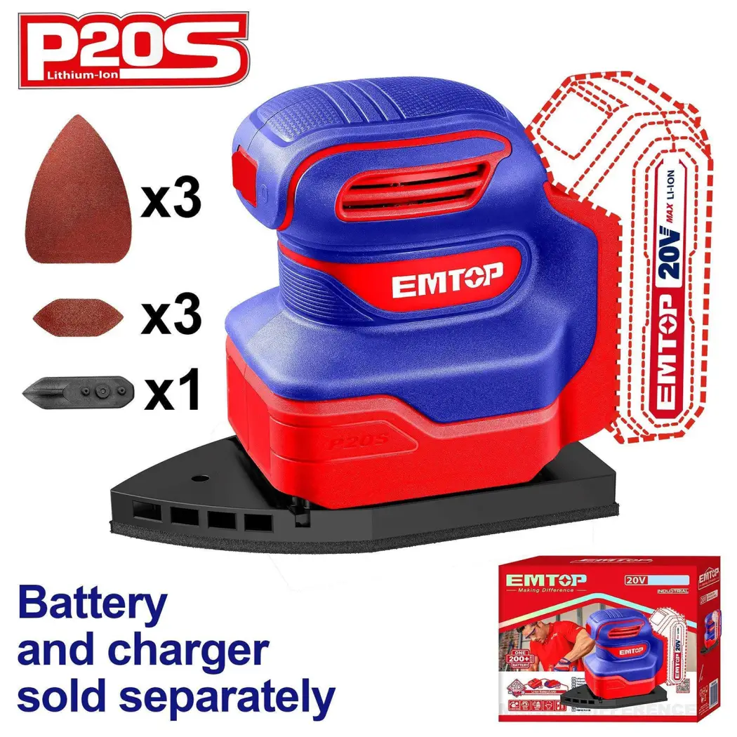 سنباده زن مثلثی بی‌سیم Emtop مدل ELPS2014