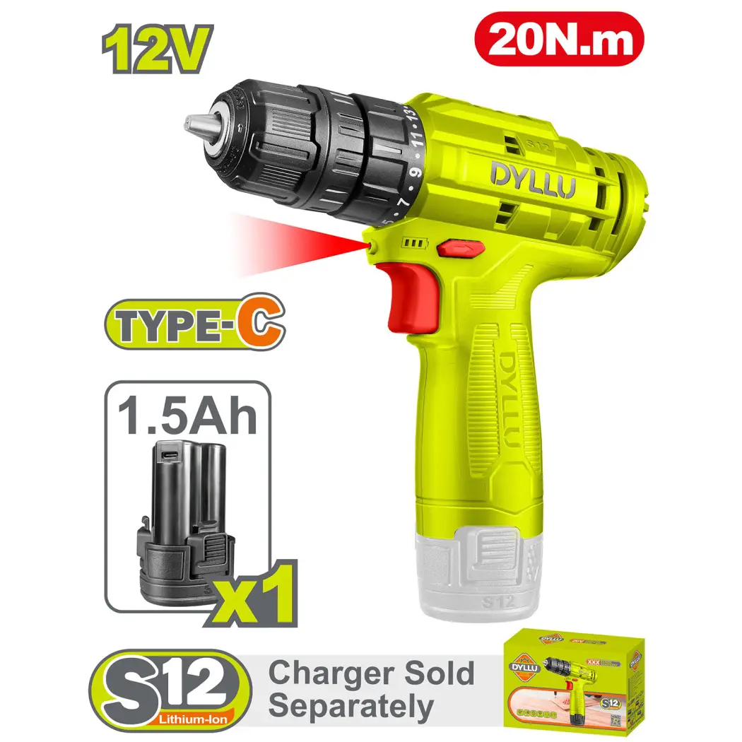 دریل شارژی 12 ولت دایلو مدل DTCDS510