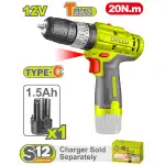 دریل شارژی 12 ولت چکشی دایلو مدل DTCDS540