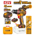 دریل ضربه‌ای شارژی 42 ولت اینکو مدل CIDLI429982