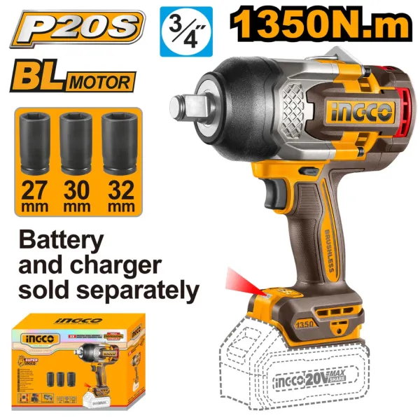بکس شارژی 20 ولت براشلس اینکو مدل CIWLI201351
