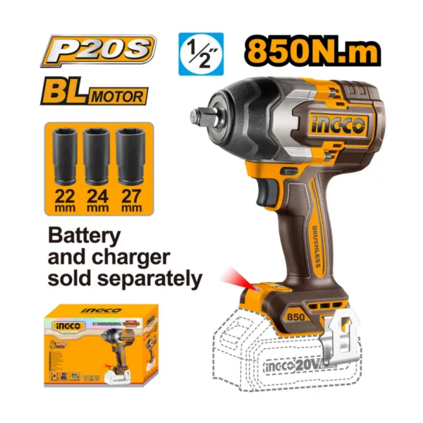 بکس شارژی 850 نیوتن اینکو مدل CIWLI20851